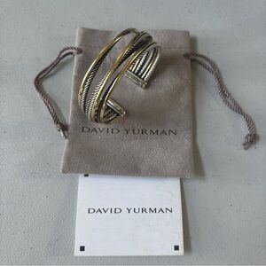 Authentic David Yurman Four
Row 18k Gold Silver Crossover
Bangle Cuff Bracelet